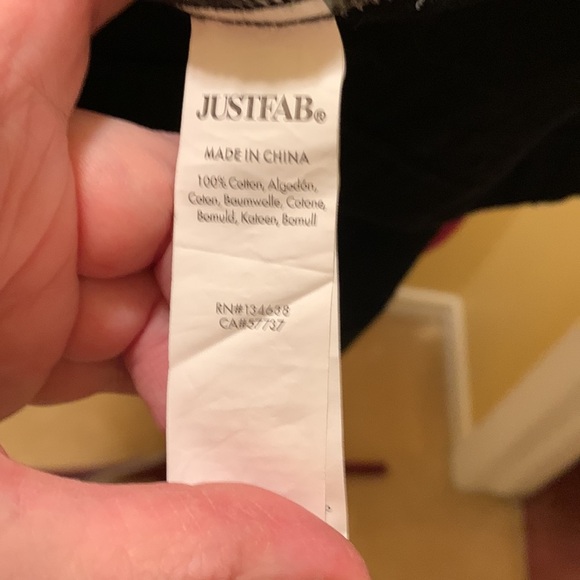 JustFab Black Jean Jacket with embroidered cut outs - Picture 13 of 13